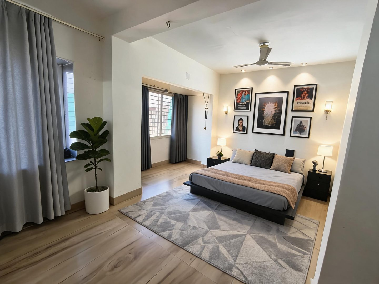 Modern Living Room redesign after view from a real photo