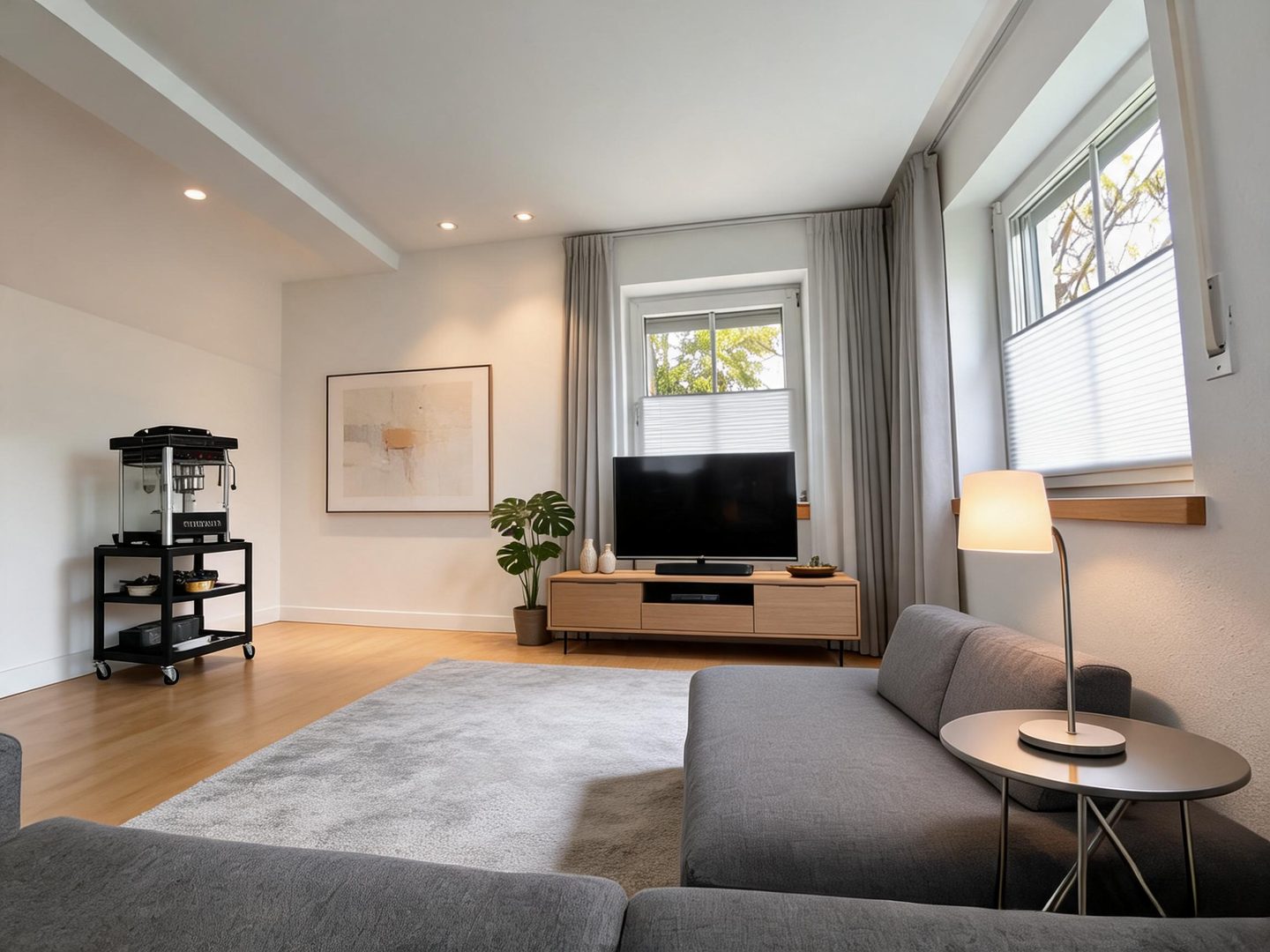 Modern Living Room redesign after view from a real photo
