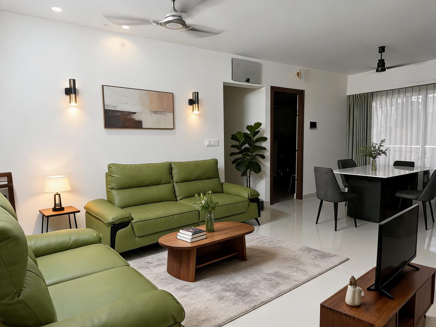 Contemporary Living Room redesign after view from a real photo