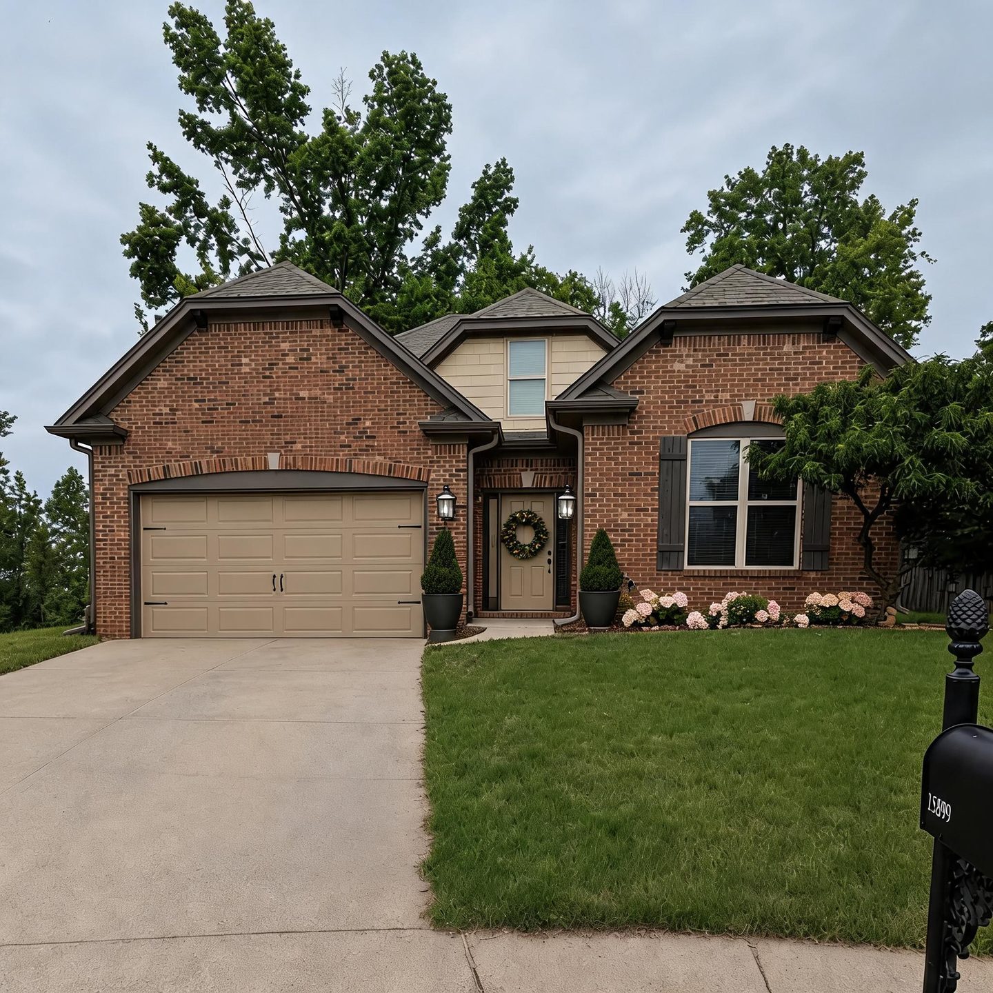 Transitional House Architectural redesign after view from a real photo