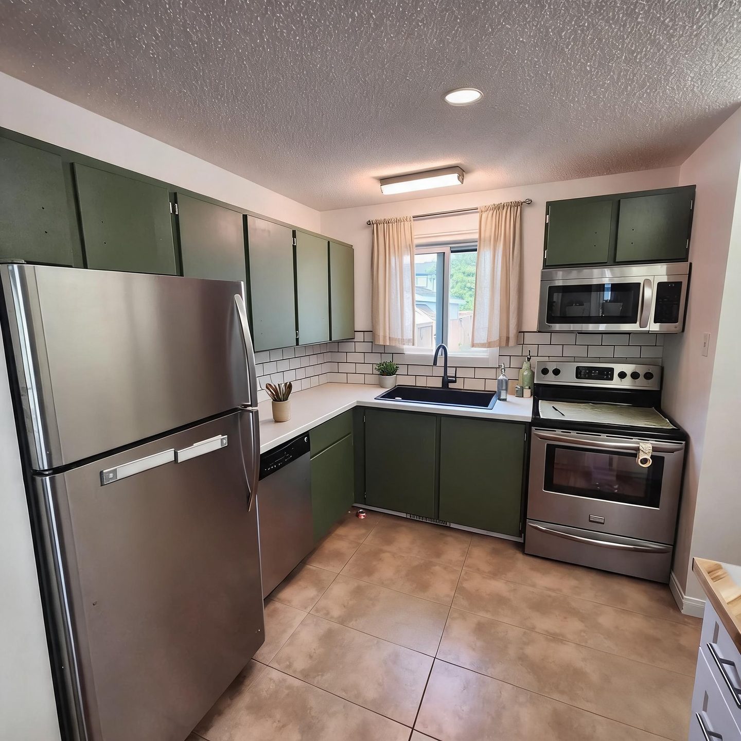 Transitional Kitchen redesign after view from a real photo