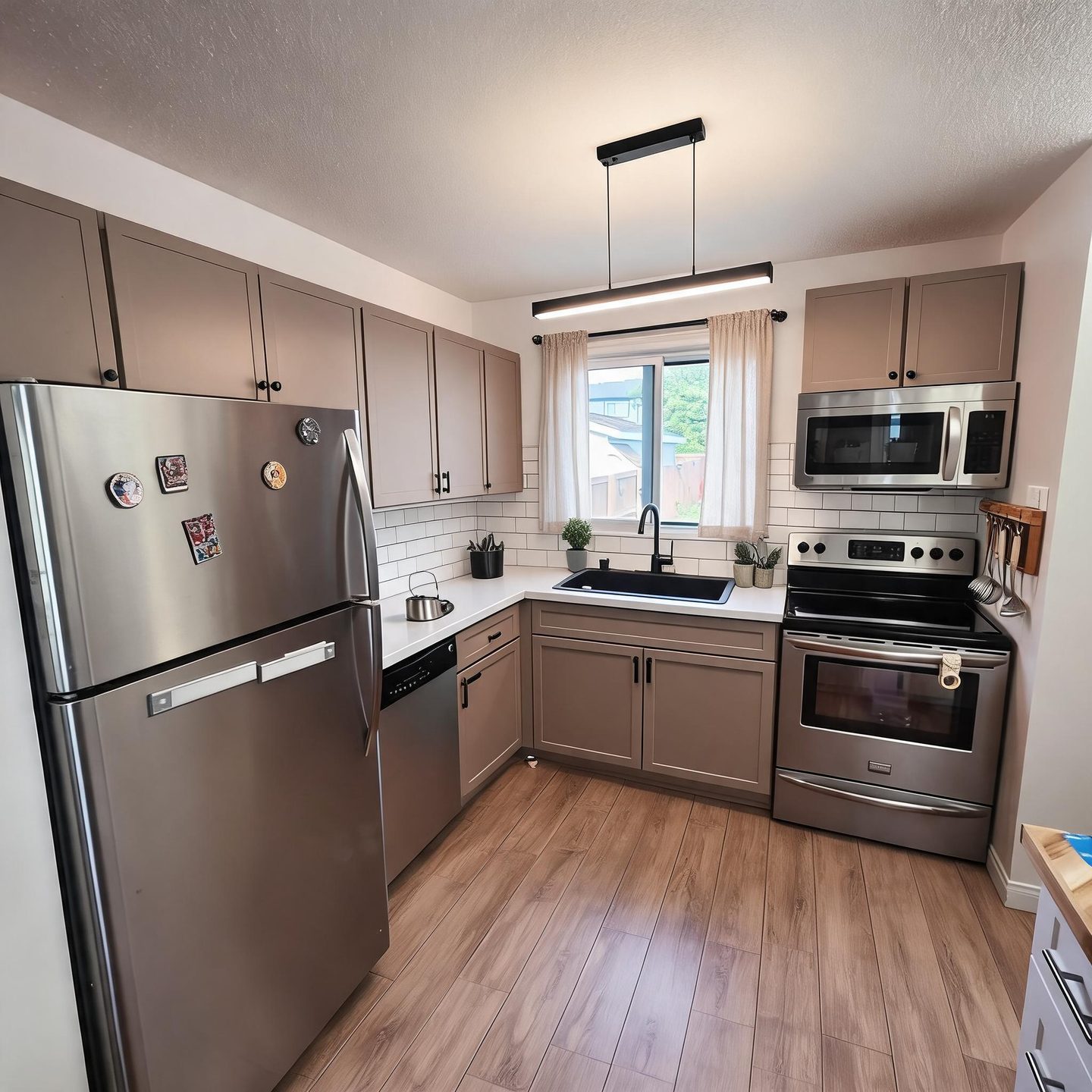 Transitional Kitchen redesign after view from a real photo