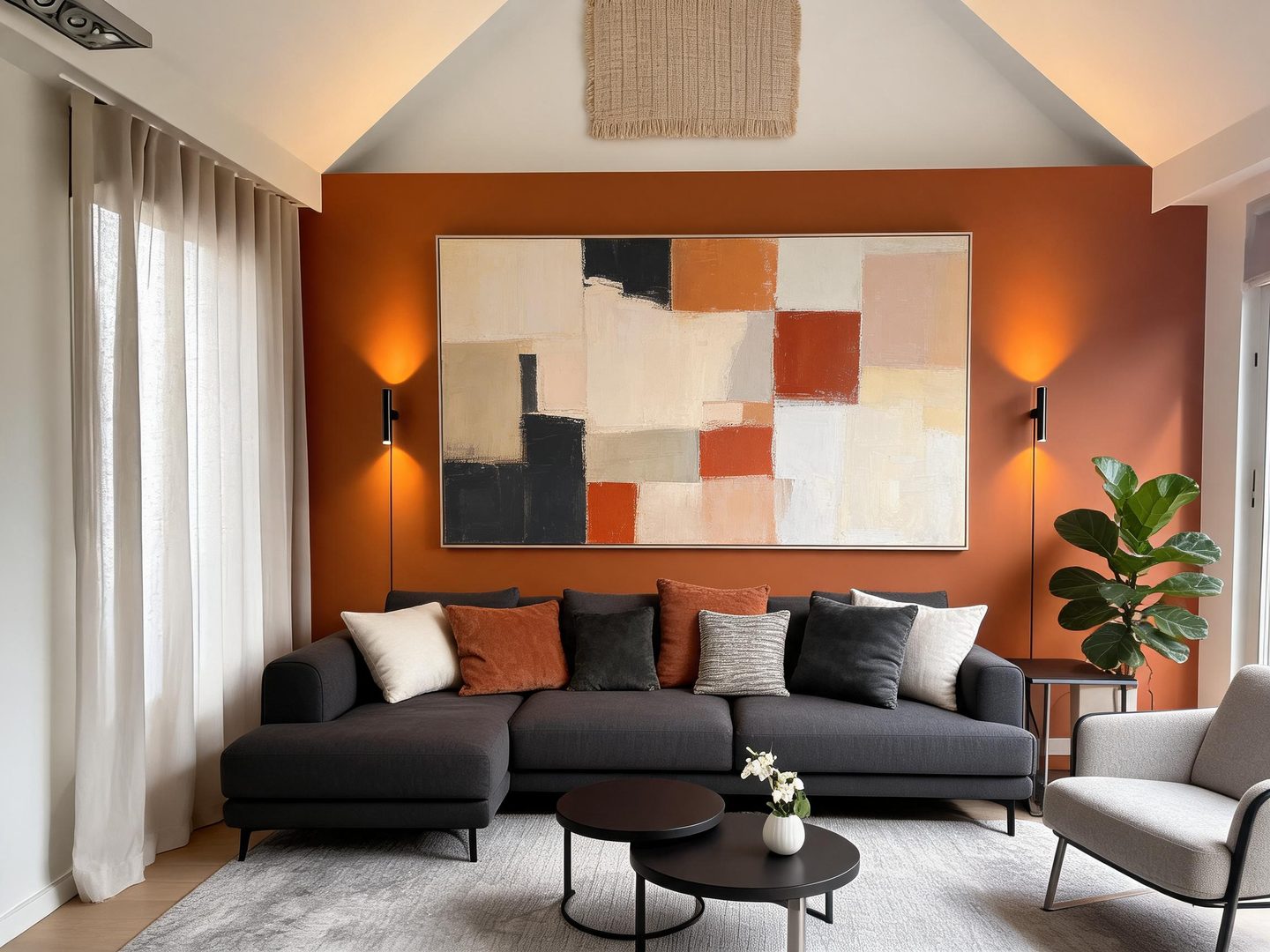 Contemporary Living Room redesign after view from a real photo