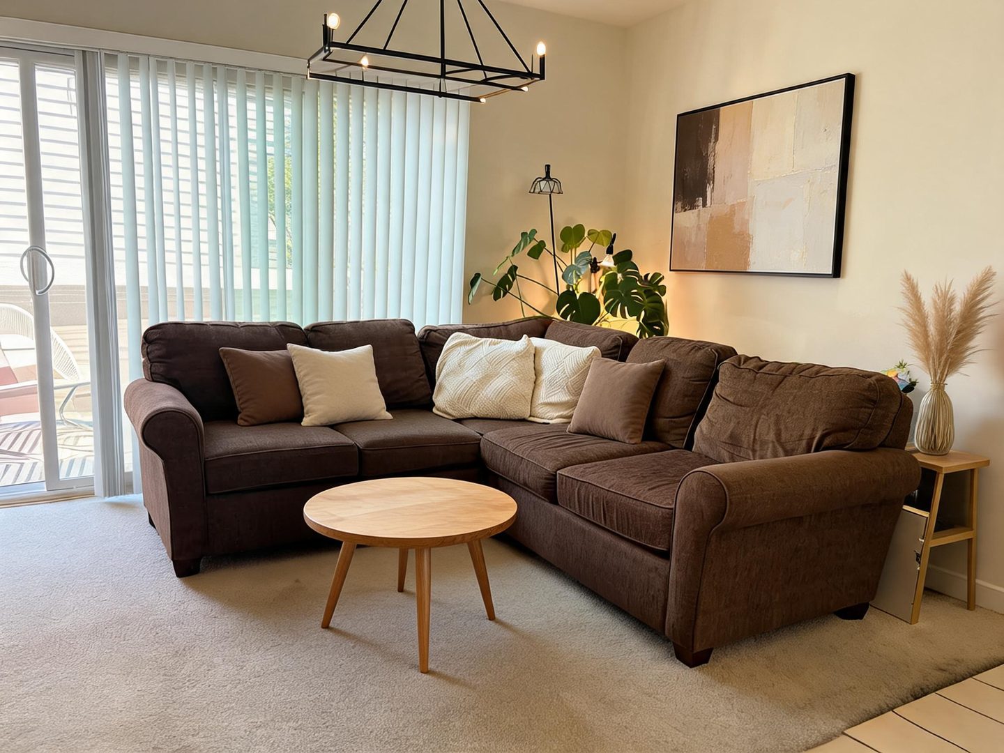 Modern Living Room redesign after view from a real photo
