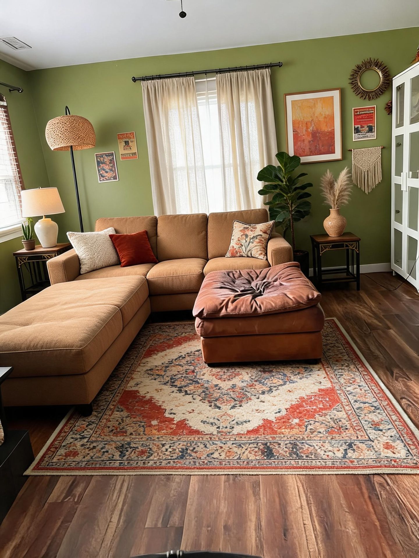 Eclectic Living Room redesign after view from a real photo