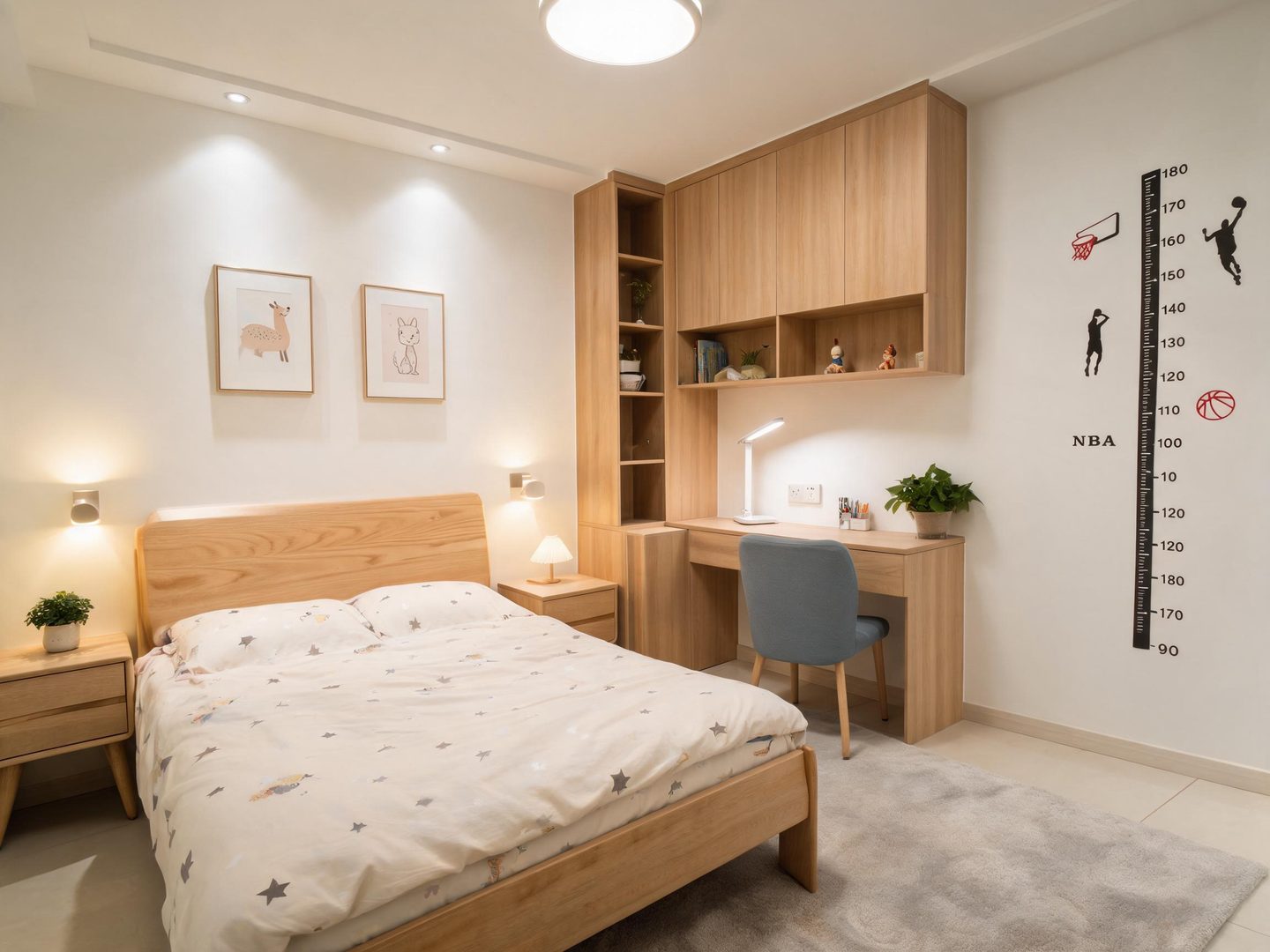 Modern Bedroom redesign after view from a real photo
