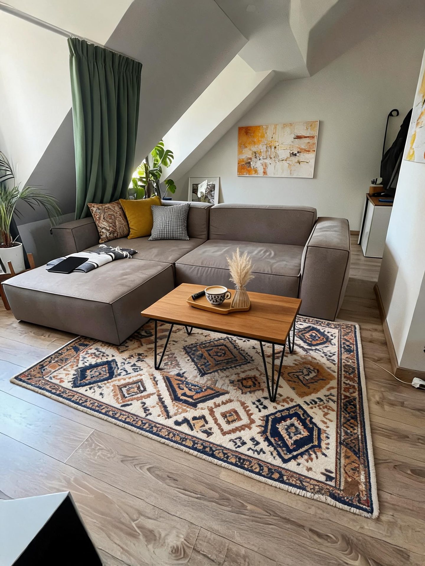 Eclectic Living Room redesign after view from a real photo