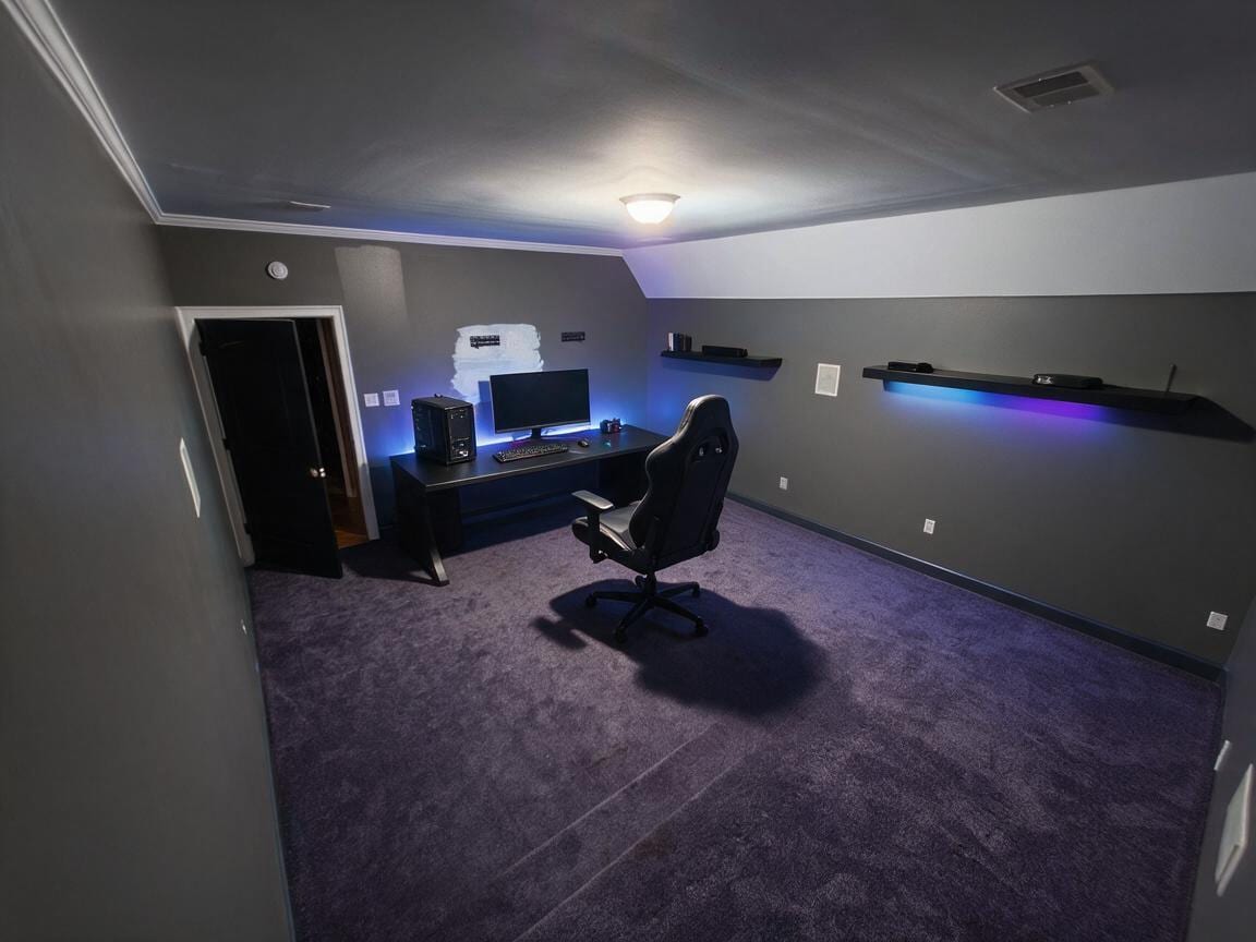 Gaming Room Gaming Room redesign after view from a real photo