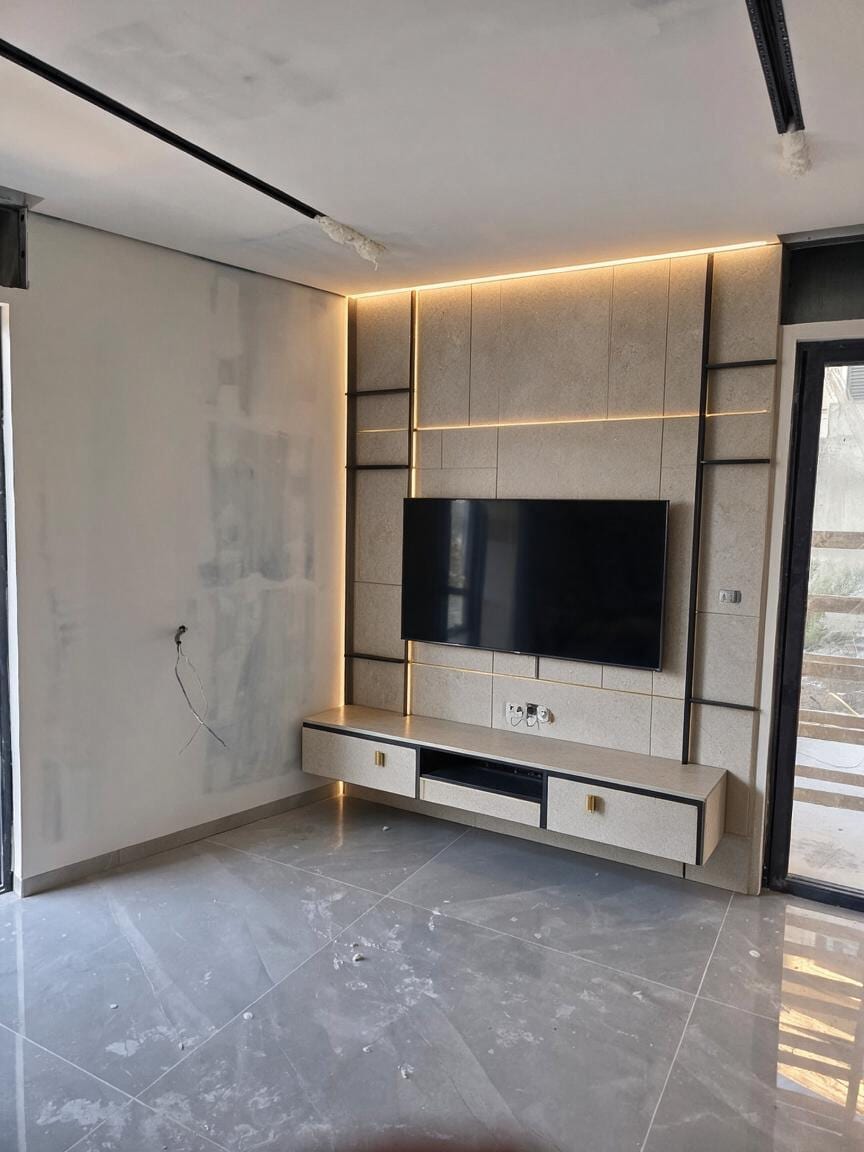 Modern Living Room redesign after view from a real photo