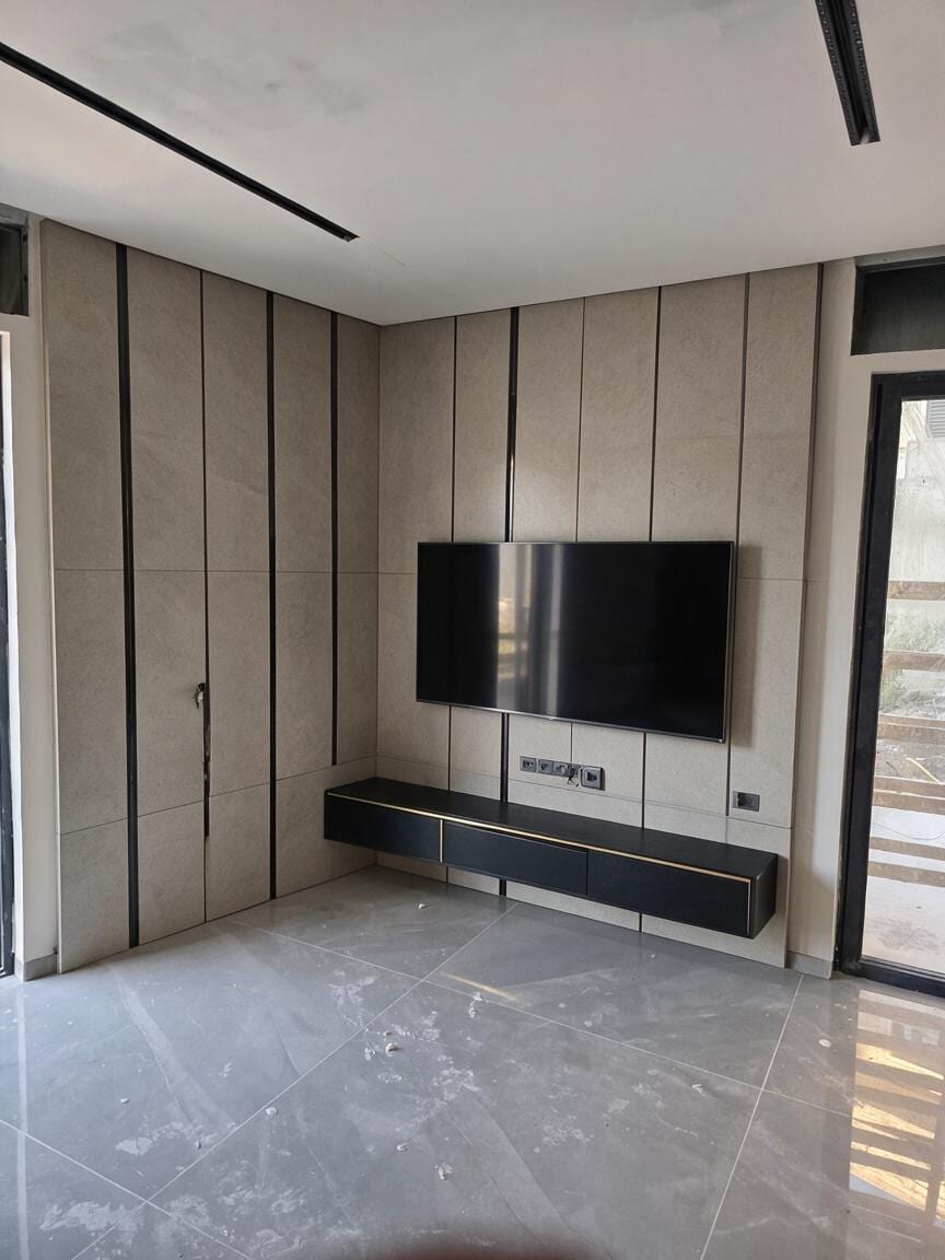 Modern Living Room redesign after view from a real photo