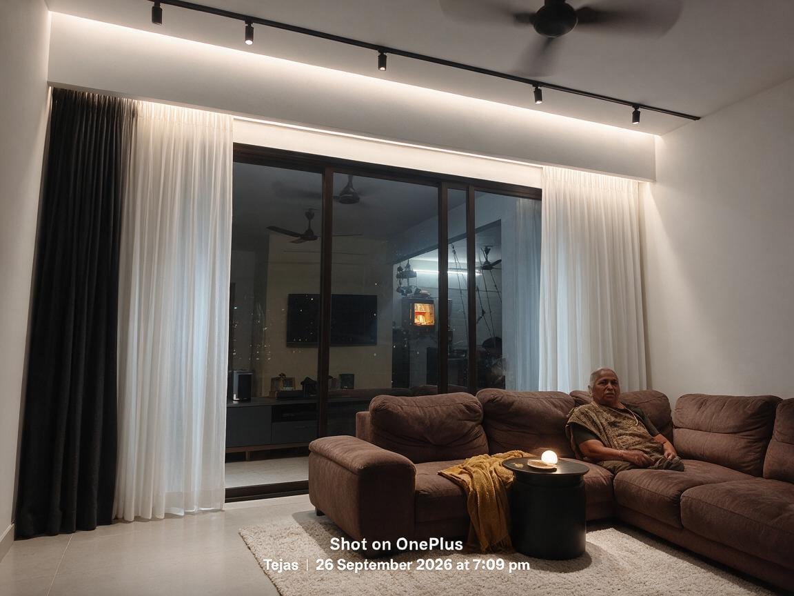 Modern Living Room redesign after view from a real photo