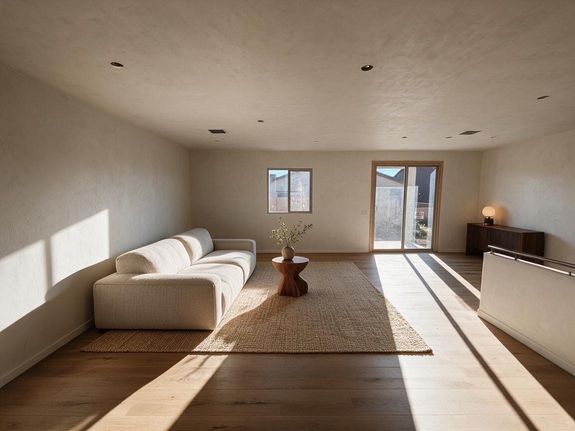 Modern Living Room redesign after view from a real photo