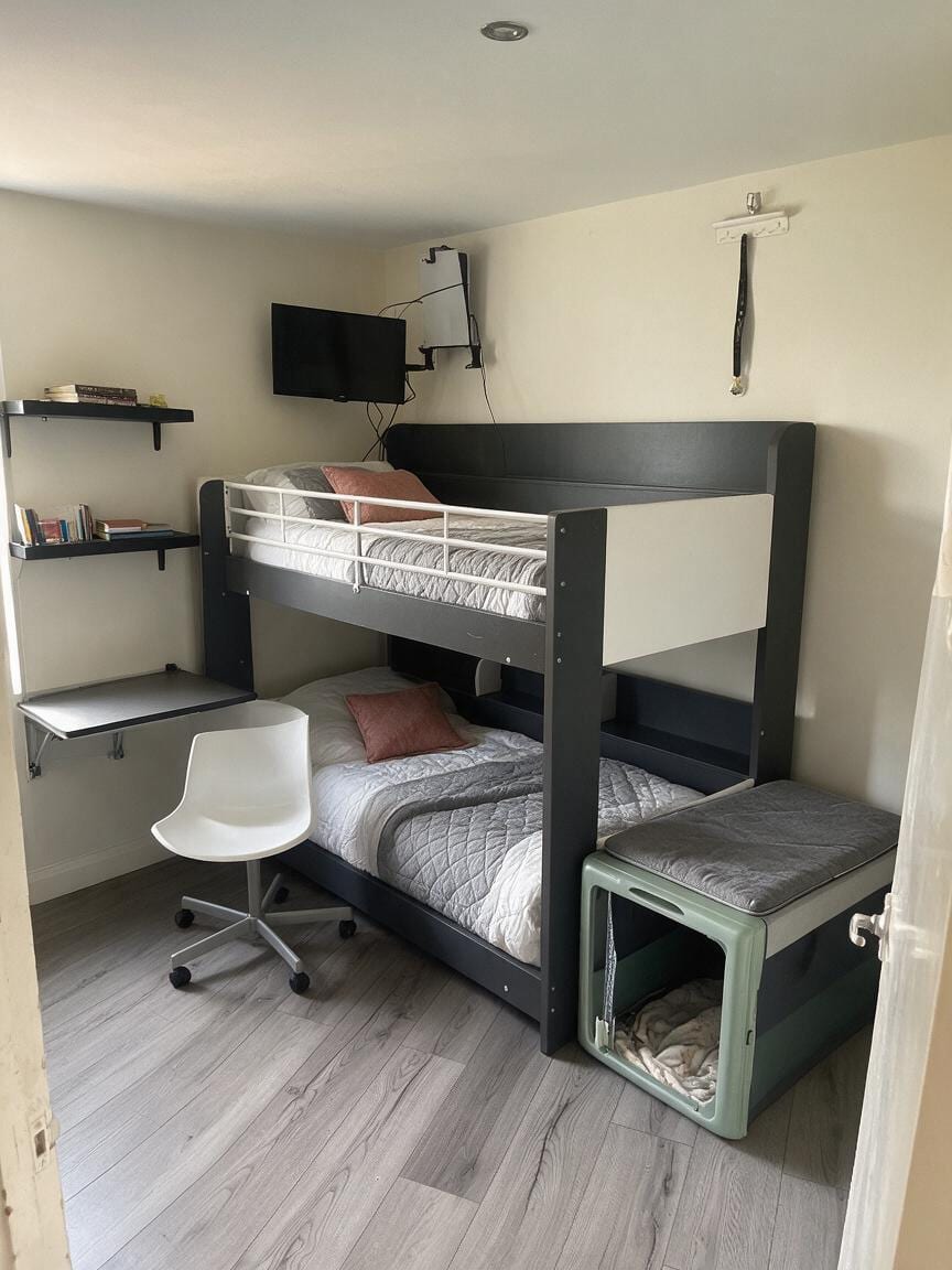 Modern Bedroom redesign after view from a real photo