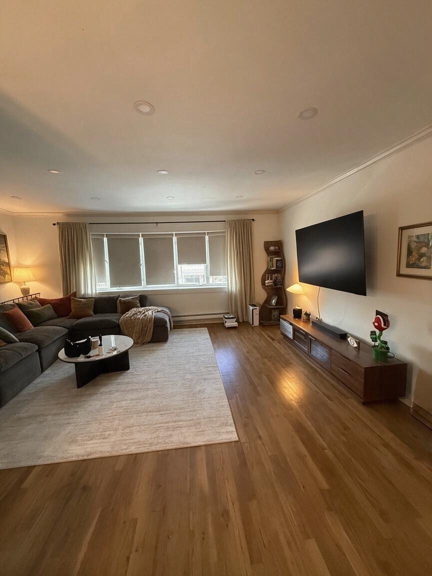 Transitional Living Room redesign after view from a real photo