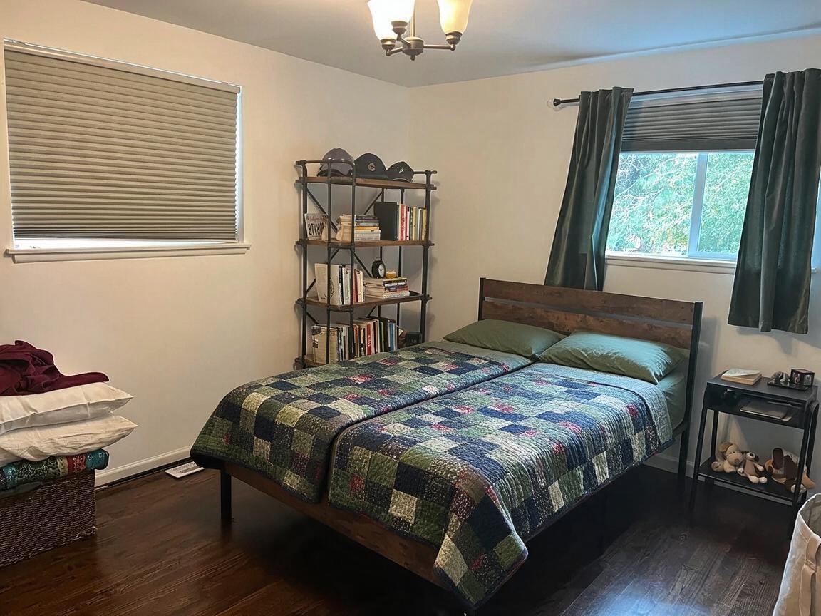 Eclectic Bedroom redesign after view from a real photo