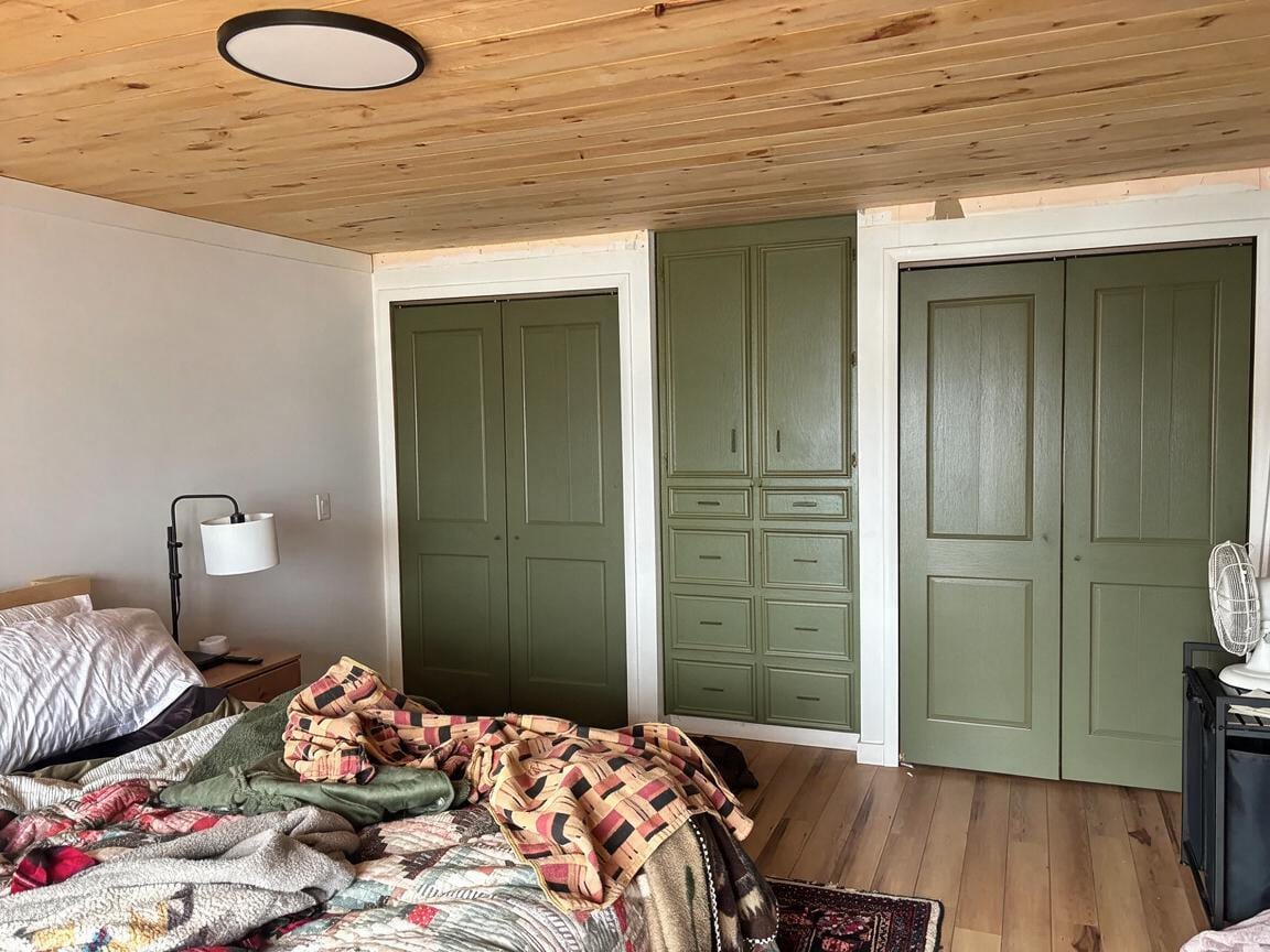Transitional Bedroom redesign after view from a real photo