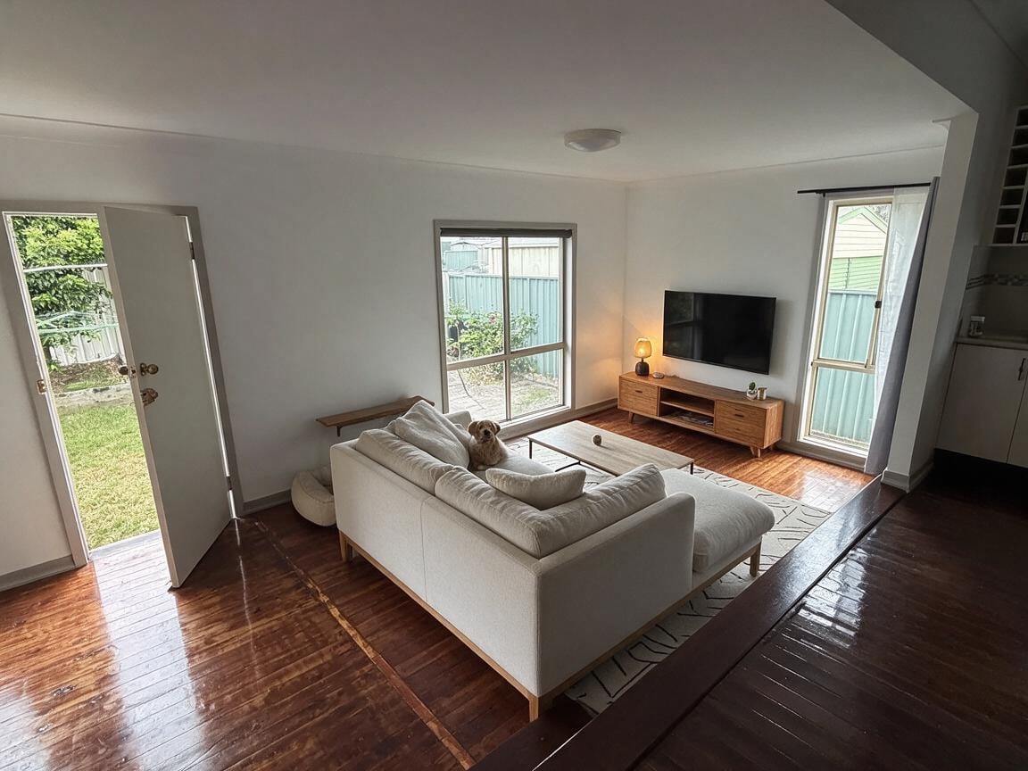 Modern Living Room redesign after view from a real photo