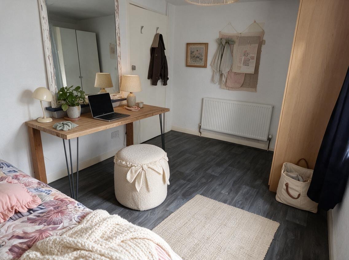 Eclectic Bedroom redesign after view from a real photo