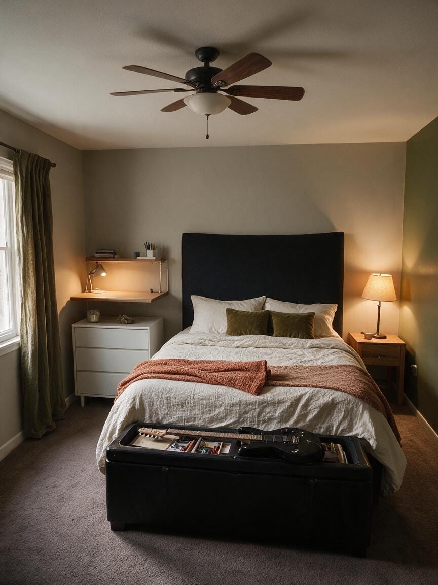Eclectic Bedroom redesign after view from a real photo