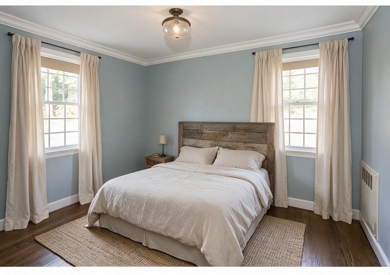 Farmhouse Bedroom redesign after view from a real photo