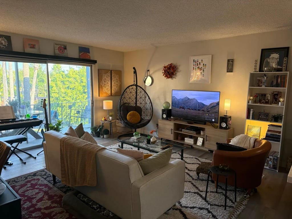Original Living Room photo before the Eclectic redesign