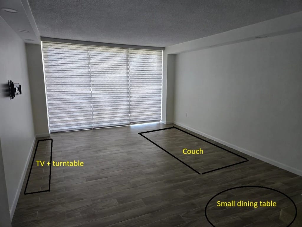 Original Living Room photo before the Contemporary redesign