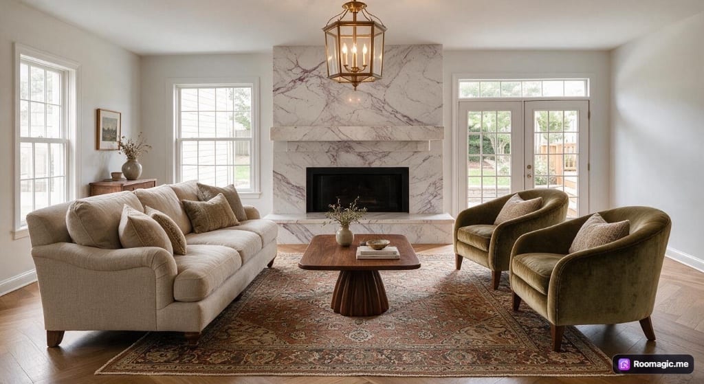 Original Living Room photo before the Transitional redesign