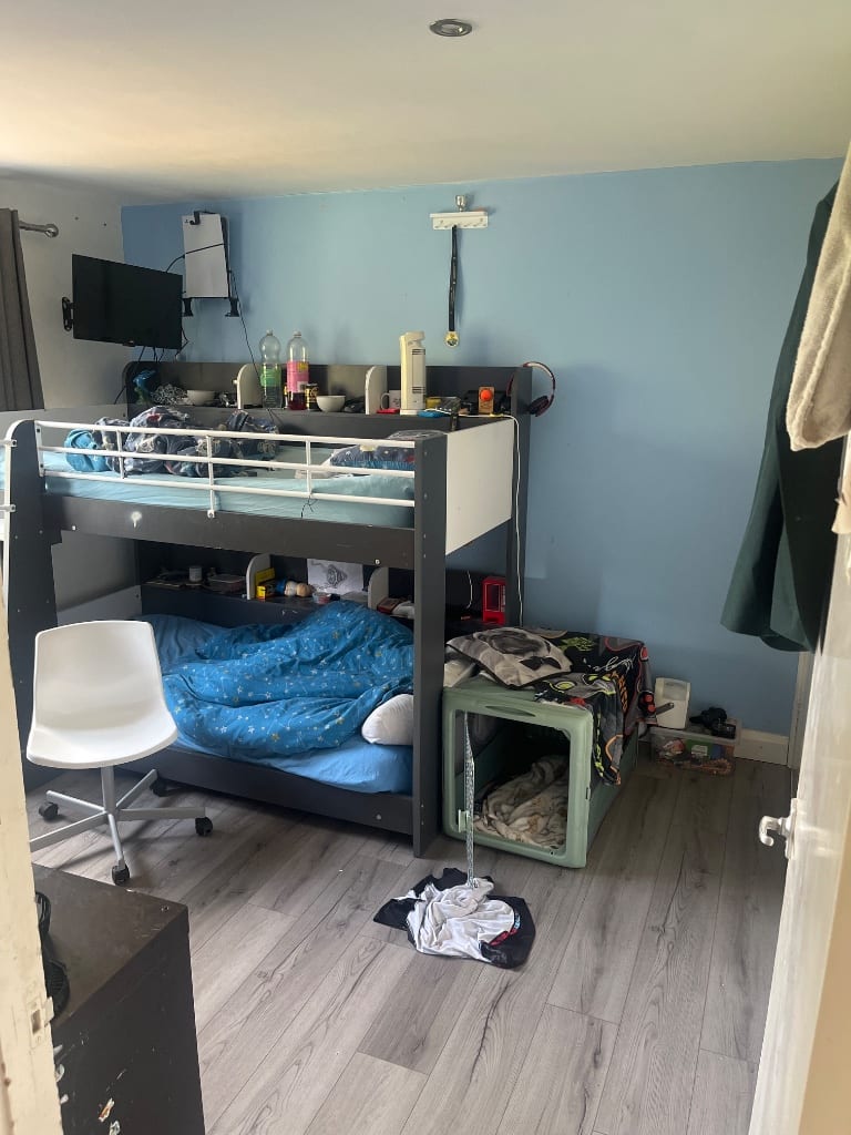 Original Bedroom photo before the Modern redesign