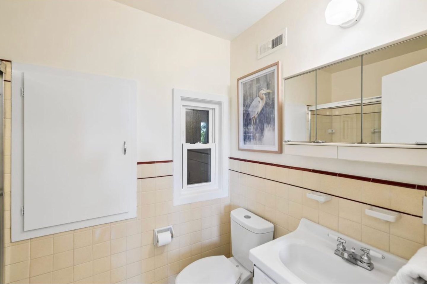 Original Bathroom photo before the Midcentury Modern redesign