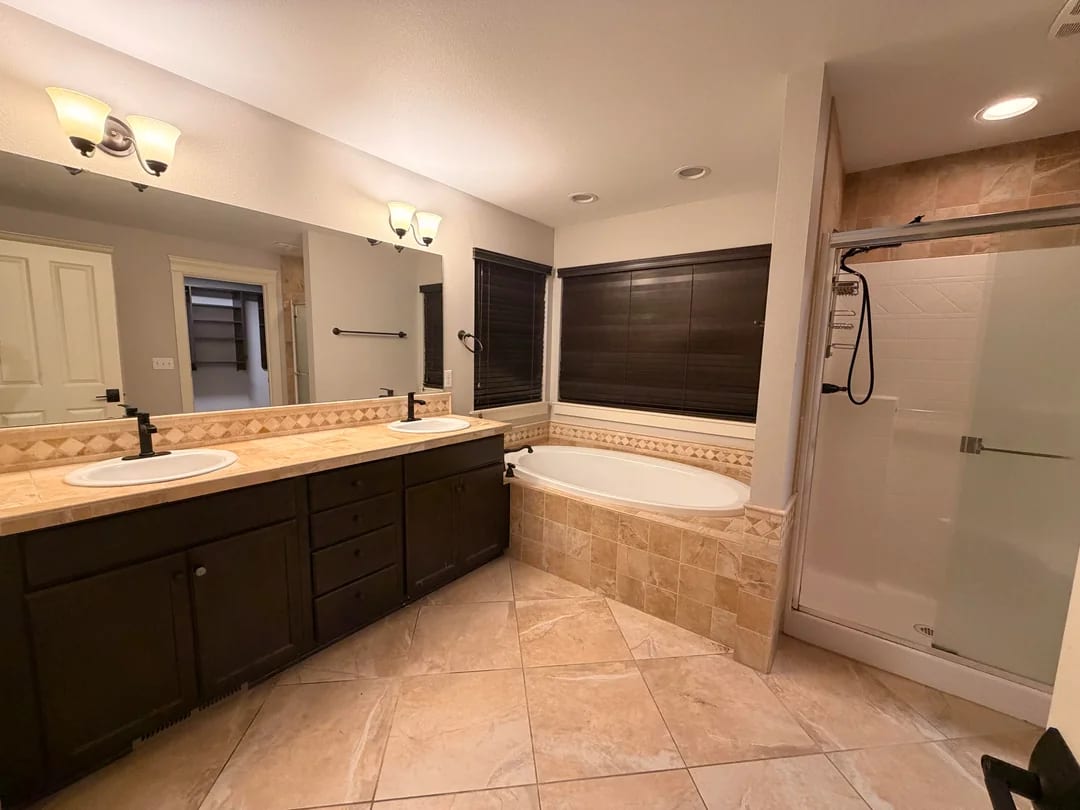 Original Bathroom photo before the Transitional redesign