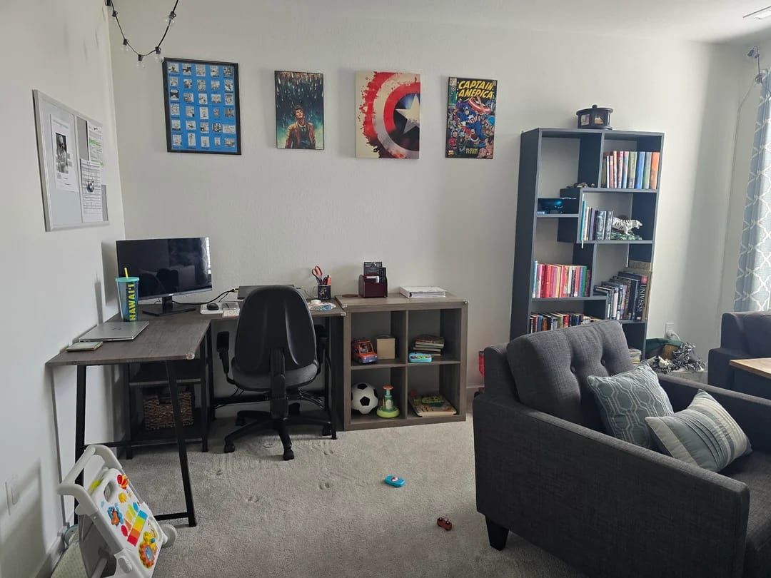 Original Home Office photo before the Scandinavian redesign