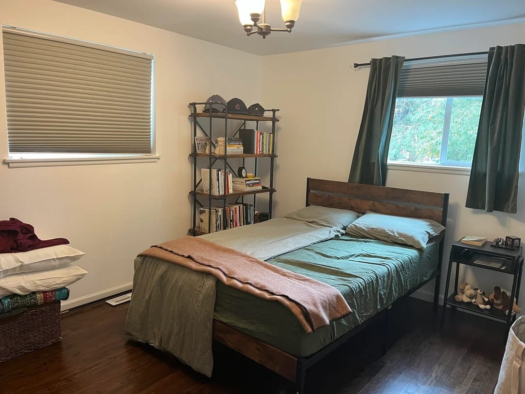 Original Bedroom photo before the Eclectic redesign