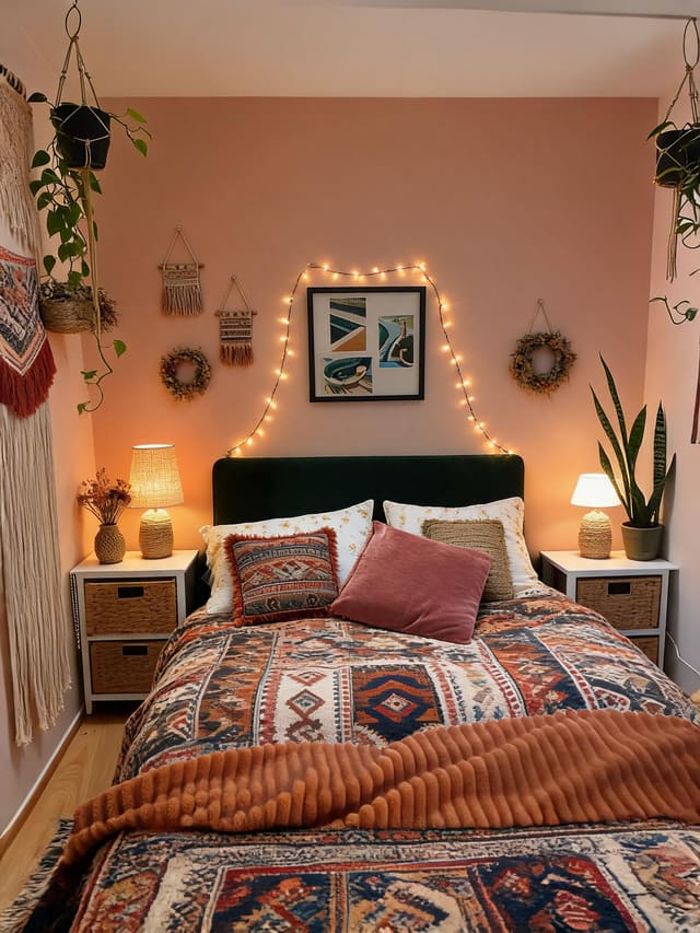 Bohemian Bedroom design idea from a real photo