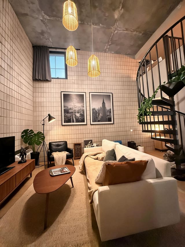 Industrial Living Room design idea from a real photo