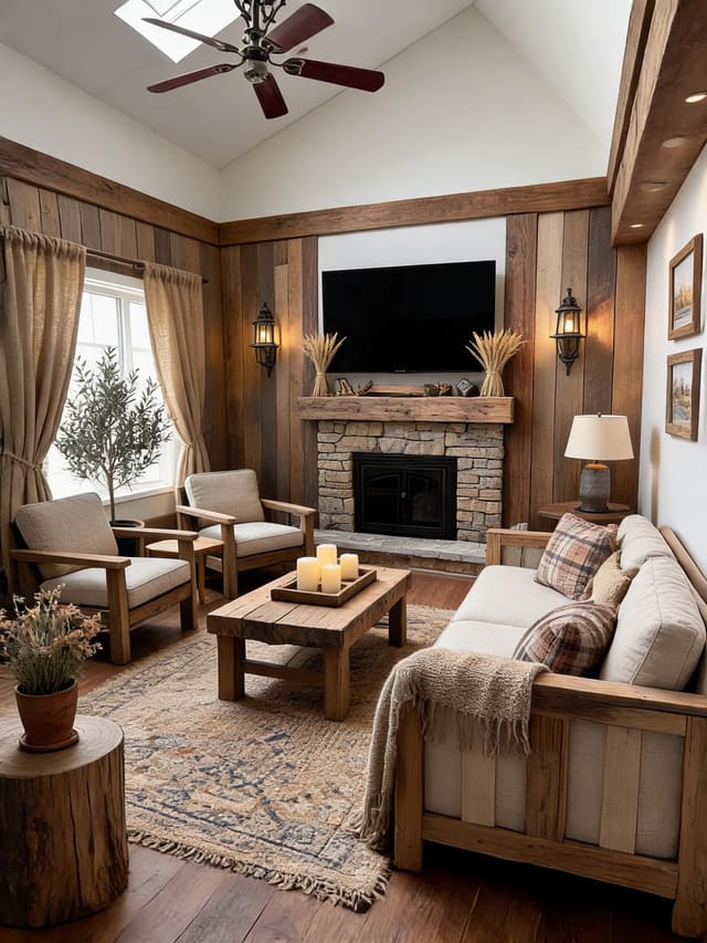 Rustic Living Room design idea from a real photo