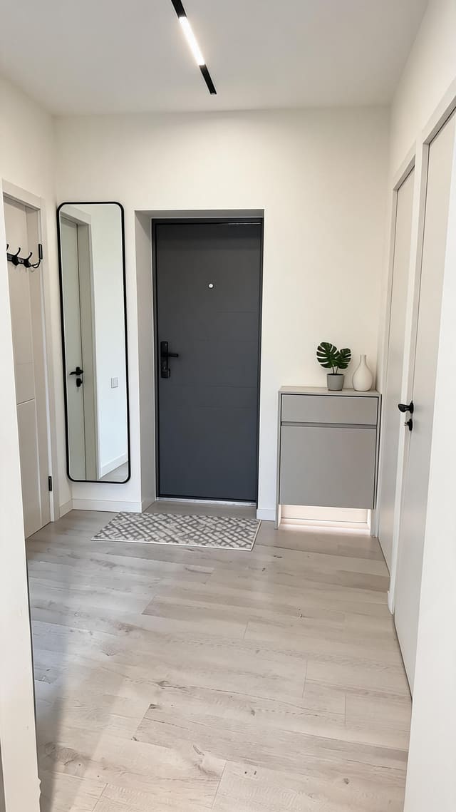 Minimalist Hallway / Foyer design idea from a real photo