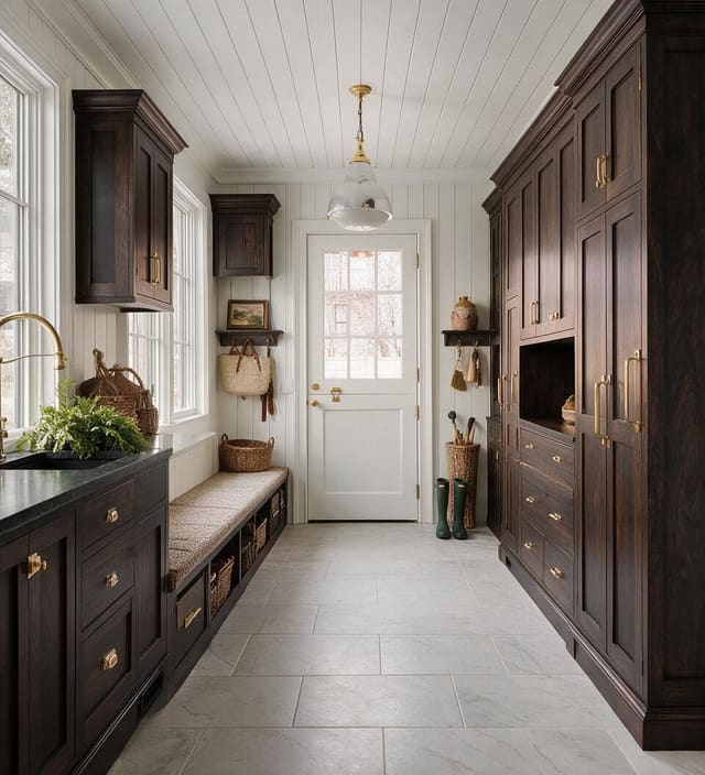 Neoclassic Mudroom design idea from a real photo
