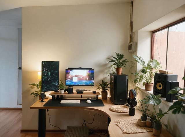 Tropical Gaming Room design idea from a real photo