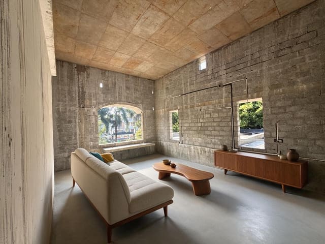 Midcentury Modern Living Room design idea from a real photo