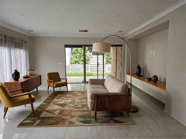 Midcentury Modern Living Room design idea from a real photo