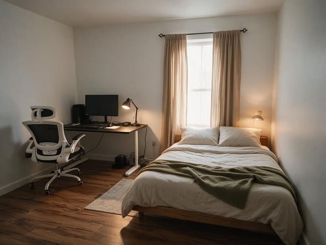 Scandinavian Bedroom design idea from a real photo