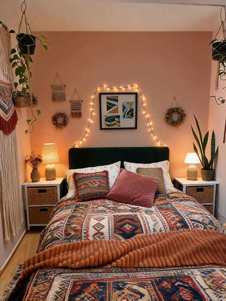 Bohemian AI design result for Bedroom