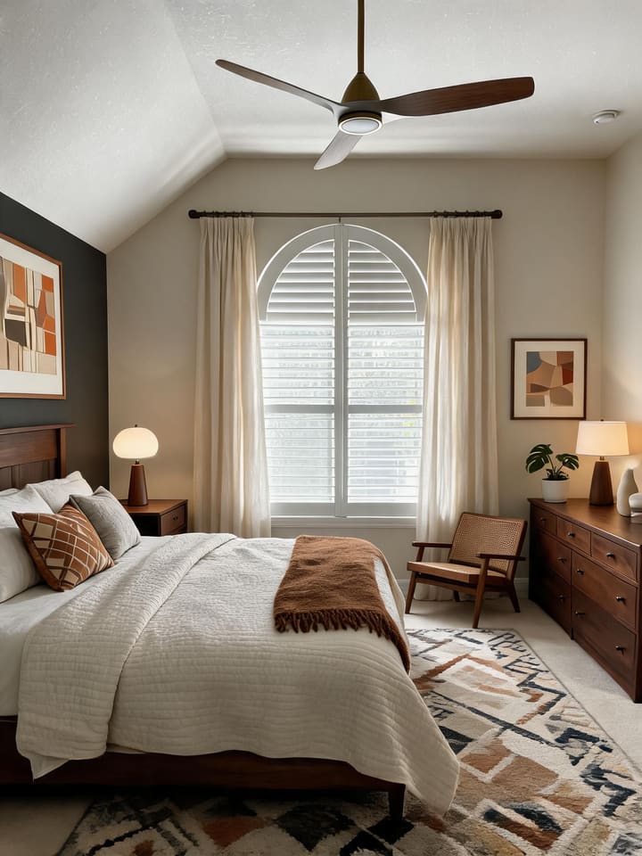 Midcentury Modern AI design result for Bedroom