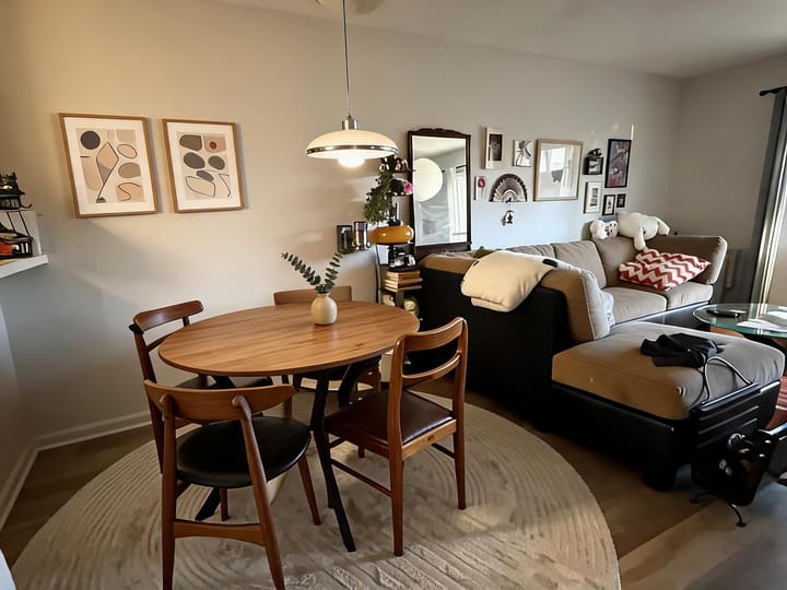 Midcentury Modern AI design result for Dining Room