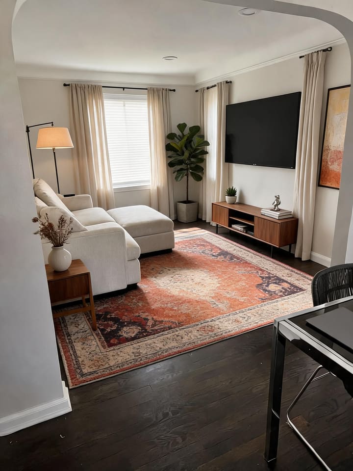 Transitional AI design result for Living Room