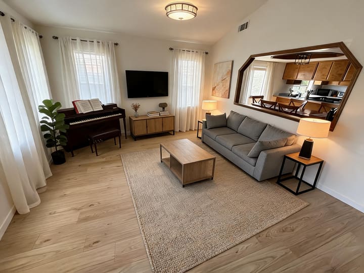 Transitional AI design result for Living Room