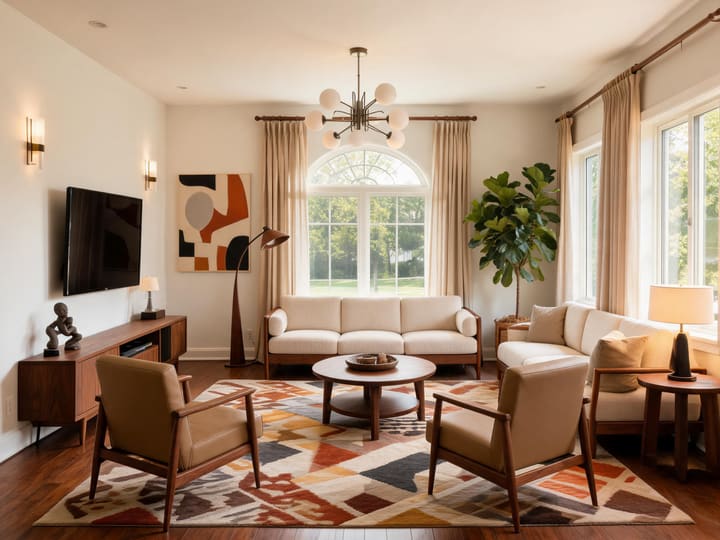 Midcentury Modern AI design result for Living Room
