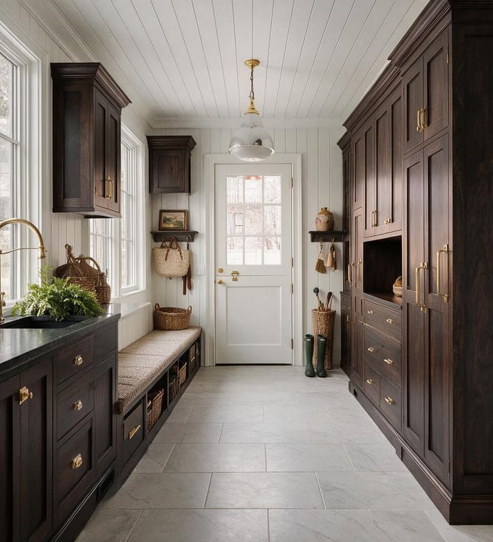 Neoclassic AI design result for Mudroom