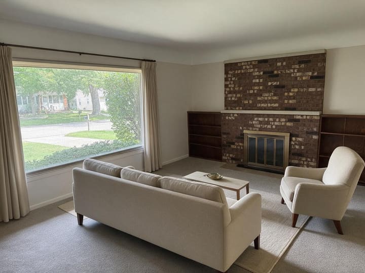 Transitional AI design result for Living Room