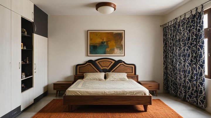 Midcentury Modern AI design result for Bedroom